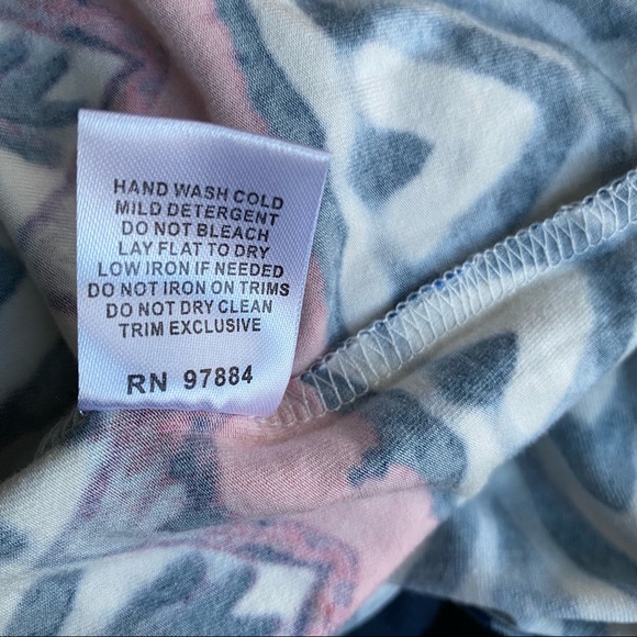 NWT Tart V Neck Criss Cross Navy & Red Fringe Open Back Statement Top - Picture 8 of 8